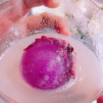 Chin Chin - Pretty pink lychee drink!  Lychee liquor with a rose water ice ball - Asian Fusion Near Me - Melbourne, VIC