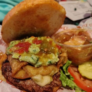 Cherry Cricket - Littleton - Little Cricket 1/4 Burger w/ Chile Relleno and guacamole spread. - New American Near Me - Littleton, Colorado Cherry Cricket - Littleton - Little Cricket 1/4 Burger w/ Chile Relleno and guacamole spread. - New American Near Me - Littleton, Colorado