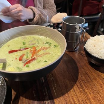 Siam Station - C3. Green Curry with Rice - Thai Near Me - Cupertino, California