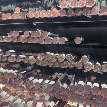 Dublin General Store - shelves of meat and sausages - Grocery Near Me - Wellston, Michigan