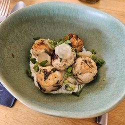 La Musardière - Chicken meatballs with cheese sauce