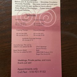 Smoldering Spirit Massage - Prices and services offered. Prices are for in office visits although I do travel to homes those are different prices.
