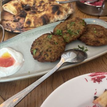 Dear Margo - Zucchini Latkes, Beet Spread, Lavash, - Mediterranean Near Me - New York, New York Dear Margo - Zucchini Latkes, Beet Spread, Lavash, - Mediterranean Near Me - New York, New York