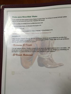 Menu photo 4 El Dorado Artesia, NM Menu photo 4 El Dorado Artesia, NM