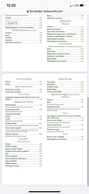 Menu photo 1 Fernandez Restaurant San Angelo, TX