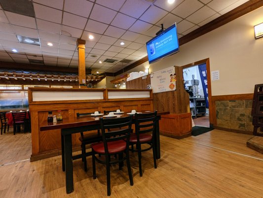 Photo of Bo Bo Garden - Doraville, GA, US. Inside. Dining room. Door to kitchen.