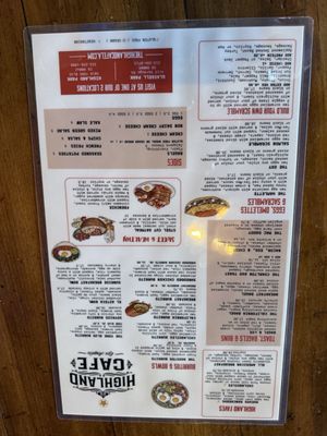 Menu photo 2 The Highland Cafe Los Angeles, CA Menu photo 2 The Highland Cafe Los Angeles, CA