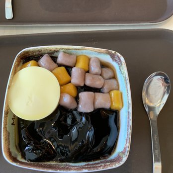 Meet Fresh - signature grass jelly with egg pudding - Desserts Near Me - Katy, Texas Meet Fresh - signature grass jelly with egg pudding - Desserts Near Me - Katy, Texas