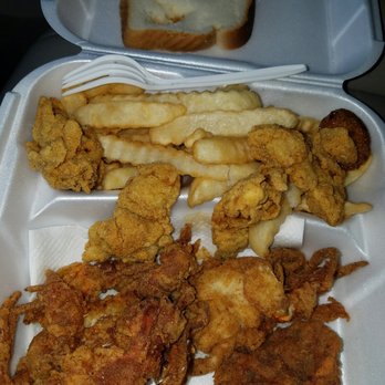 Love Seafood - 2 soft shell crab, oysters and fries - Seafood Near Me - Mobile, Alabama Love Seafood - 2 soft shell crab, oysters and fries - Seafood Near Me - Mobile, Alabama