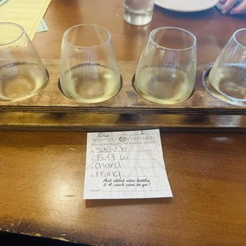 Newport Vineyards - White wine flight - Wineries Near Me - Middletown, Rhode Island