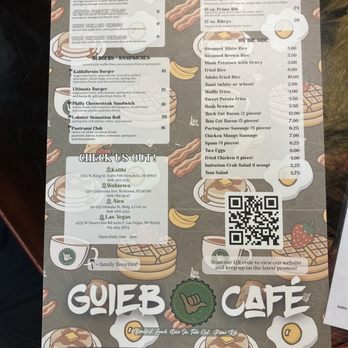 Guieb Cafe - Menu - New American Near Me - Honolulu, Hawaii
