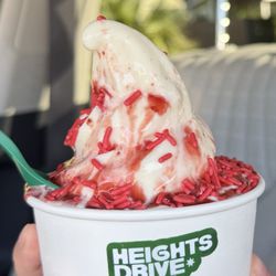 Heights Drive-Thru - Strawberry Soft Serve