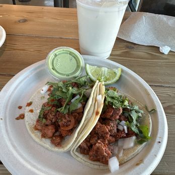 El Tacorrido - Tacos al pastor con horchata - Mexican Near Me - Austin, Texas