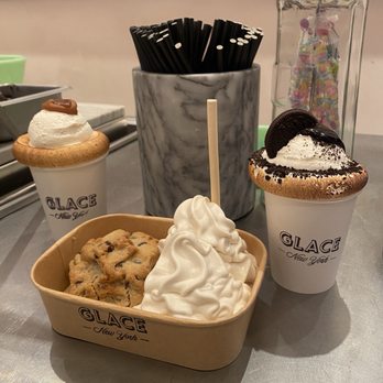 Glace - Salted caramel & Oreo hot chocolates. - Ice Cream & Frozen Yogurt Near Me - New York, New York Glace - Salted caramel & Oreo hot chocolates. - Ice Cream & Frozen Yogurt Near Me - New York, New York