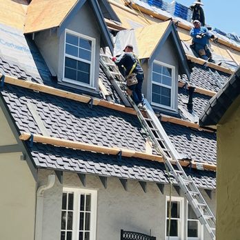 Final Touch Roofing - Our crew takes all safety measures when working on such a high pitched roof - Roofing Near Me Final Touch Roofing - Our crew takes all safety measures when working on such a high pitched roof - Roofing Near Me