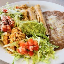 De Colores Mexican Restaurant & Bar - 2 Item Platter of Beef Sope & Chicken Flautas/Taquitos
