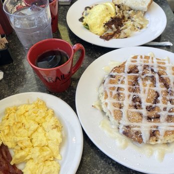 The Trails Eatery - Feta Omelette, Bacon & Eggs, and Cinnamon Roll Pancake - Breakfast & Brunch Near Me - San Diego, California The Trails Eatery - Feta Omelette, Bacon & Eggs, and Cinnamon Roll Pancake - Breakfast & Brunch Near Me - San Diego, California