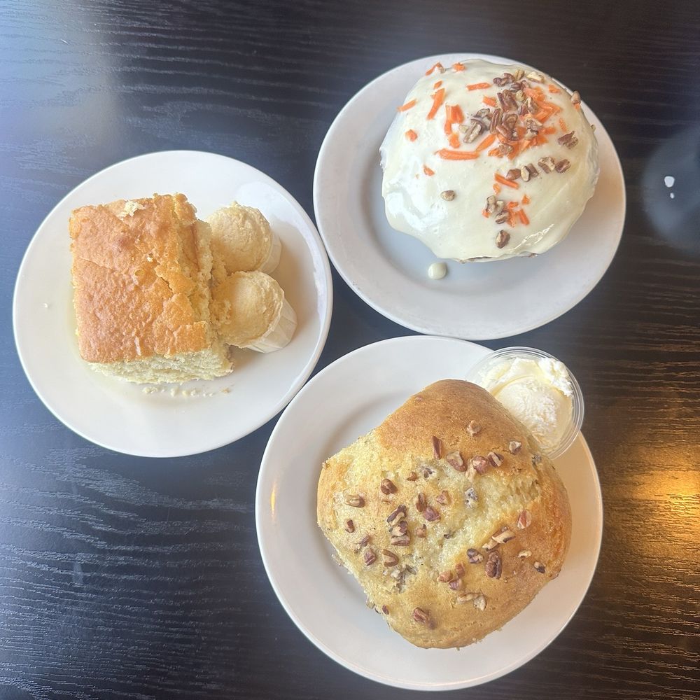 Marie Callender's - Cornbread Full Pan, Carrot Cake muffin and Banana Bread muffin. - Bakeries Near Me - Whittier, California Marie Callender's - Cornbread Full Pan, Carrot Cake muffin and Banana Bread muffin. - Bakeries Near Me - Whittier, California
