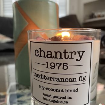 Chantry 1975 - Fig candle with crystals - Arts & Crafts Near Me - Sierra Madre, California