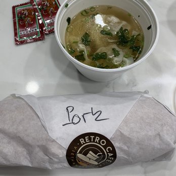 Retro Cafe - a bowl of soup and a burrito - Juice Bars & Smoothies Near Me - Cypress, Texas