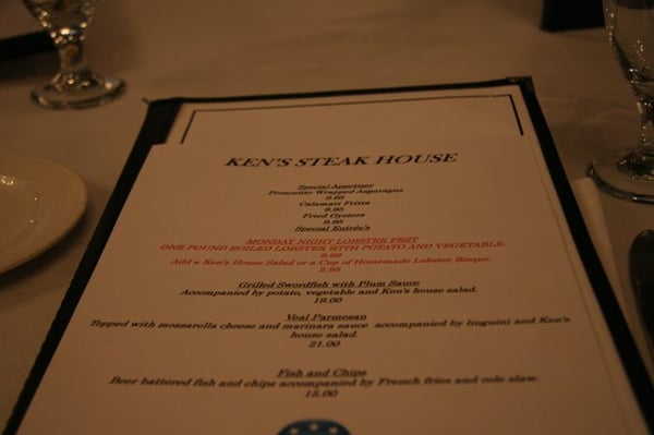 Menu photo 5 Ken's Steakhouse Framingham, MA Menu photo 5 Ken's Steakhouse Framingham, MA