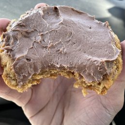Peanut butter chocolate frosted cookie Peanut butter chocolate frosted cookie