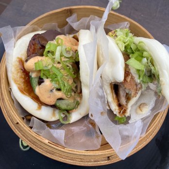 Ramen Kotori - Pork and chicken bao sandwiches - Ramen Near Me - Solvang, California Ramen Kotori - Pork and chicken bao sandwiches - Ramen Near Me - Solvang, California