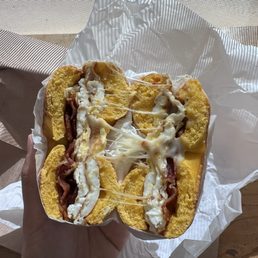 Bagel Egg, Cheese & Meat Sandwich