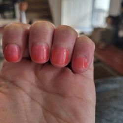 Parlour On The Avenue - Nails after being done.. bare nails 3 days after paying for my service