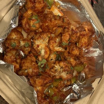 Burgers & Curries - Cauliflower Manchurian - very sweet, tastes like chinese sweet and sour chicken sauce. - Indian Near Me - Northlake, Texas
