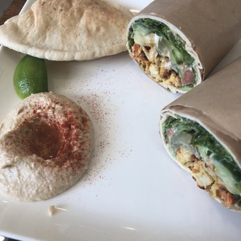Sotta - Chicken pita with a side of hummus - Mediterranean Near Me - Burbank, California Sotta - Chicken pita with a side of hummus - Mediterranean Near Me - Burbank, California