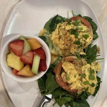 Silver Diner - Vegan Eggs Benedict ("Just Egg") - Diners Near Me - Glen Allen, Virginia