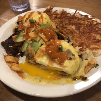 Childers Eatery - Diablo Eggs Benedict. My personal favorite breakfast menu item and choice every time. - Breakfast & Brunch Near Me - Peoria, Illinois