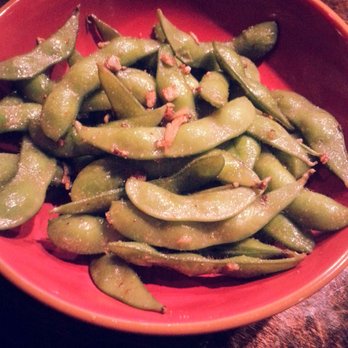 Hon Sushi - Edamame with garlic flakes - 5/5 - Sushi Bars Near Me - Carrollton, Texas