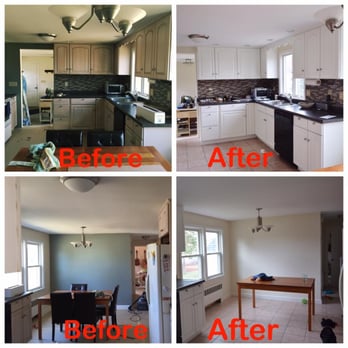 Boston Painting Services - Before & After - Kitchen Makeover. - Painters Near Me - Natick, Massachusetts