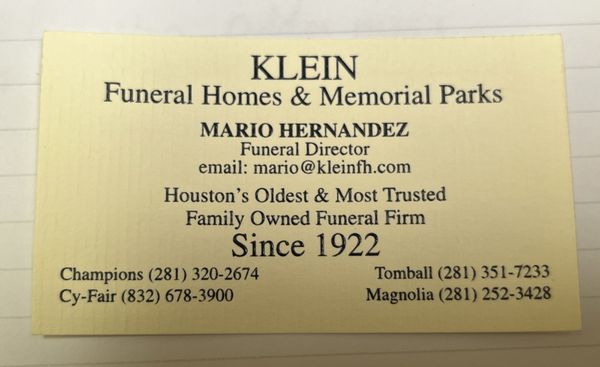Klein Funeral Homes