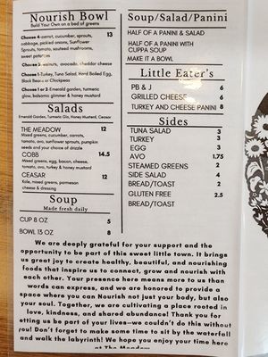 Menu photo 2 Nourish At The Meadow Placerville, CA