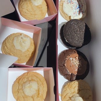 Crumbl - Concord - Mondays cookies, you can see the size of the cornbread cookies. - Bakeries Near Me - Concord, California