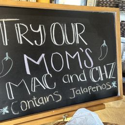 Sign on counter