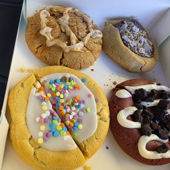 Dirty Dough Cookies - We ordered 4 different cookies. All are filled and customized. - Desserts Near Me - Modesto, California