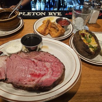 Big Steer Restaurant & Lounge - Prime rib with jalapeno horseradish, two fried prawns and a loaded baked potato. AMAZING - Steakhouses Near Me - Altoona, Iowa Big Steer Restaurant & Lounge - Prime rib with jalapeno horseradish, two fried prawns and a loaded baked potato. AMAZING - Steakhouses Near Me - Altoona, Iowa