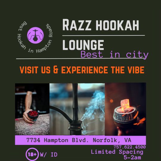 RAAZ HOOKAH LOUNGE 7734 Hampton Blvd, Norfolk, Virginia Hookah Bars
