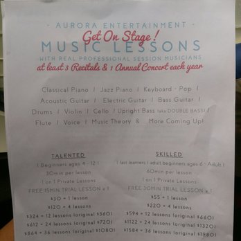 Aurora Entertainment - Musical Instruments & Teachers Near Me - West Covina, California