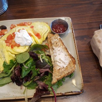 First Watch - The Works omelette, which has tons of meat, and some toast and dressing-less salad. (Next time I'll ask to substitute the "salad".) - Breakfast & Brunch Near Me - Williamsburg, Virginia First Watch - The Works omelette, which has tons of meat, and some toast and dressing-less salad. (Next time I'll ask to substitute the "salad".) - Breakfast & Brunch Near Me - Williamsburg, Virginia