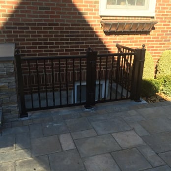 Elegant Fence & Deck Co. - Aluminum railing with custom gate. - Fences & Gates Near Me - Holbrook, New York Elegant Fence & Deck Co. - Aluminum railing with custom gate. - Fences & Gates Near Me - Holbrook, New York