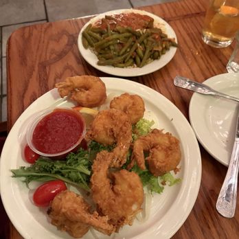Pegasus Taverna - Fried shrimp with green beans and rice - Greek Near Me - Detroit, Michigan Pegasus Taverna - Fried shrimp with green beans and rice - Greek Near Me - Detroit, Michigan