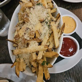 Crescent Bistro - Parmesan garlic fries- Yummy! You can never go wrong with these fries. Comforting food at its best - New American Near Me - Pleasant Hill, California Crescent Bistro - Parmesan garlic fries- Yummy! You can never go wrong with these fries. Comforting food at its best - New American Near Me - Pleasant Hill, California
