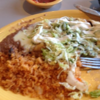 Maria's Mexican Restaurant - Beef chimichanga...I've sort of already mangled it for eating!!! - Mexican Near Me - Atchison, Kansas
