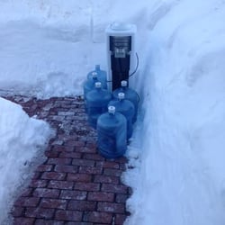 Crystal Rock Water - This is where my cooler and bottles have sat, upon the manager's request for at least a week. They will probably reuse them too!