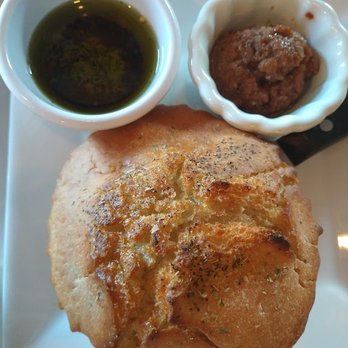 San Marco - Bread with the dipping sauces and a fresh roasted tomato spread. - Italian Near Me - Venice, Florida San Marco - Bread with the dipping sauces and a fresh roasted tomato spread. - Italian Near Me - Venice, Florida